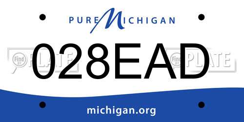 028EAD Michigan License Plate