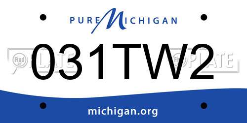 031TW2 Michigan License Plate