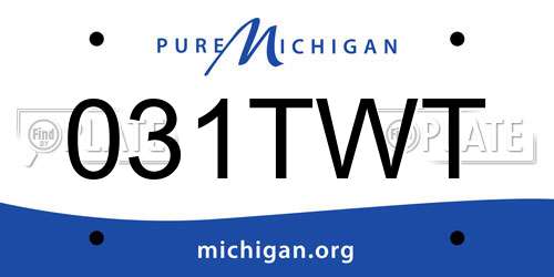 031TWT Michigan License Plate