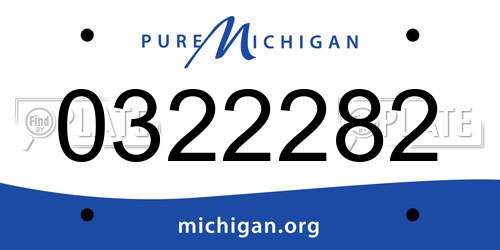 0322282 Michigan License Plate