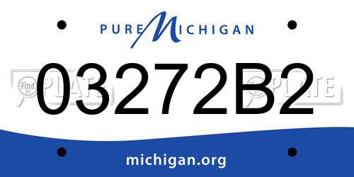 03272B2 Michigan License Plate