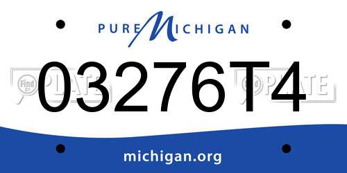 03276T4 Michigan License Plate