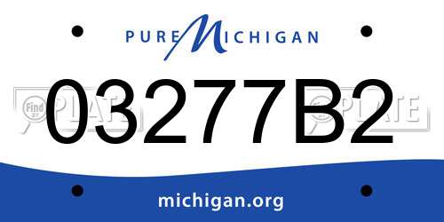 03277B2 Michigan License Plate