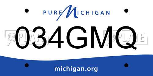 034GMQ Michigan License Plate