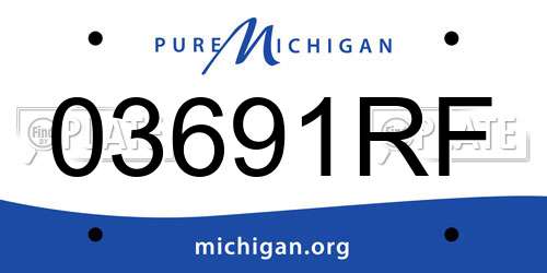 03691RF Michigan License Plate