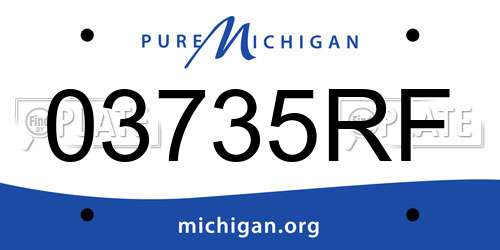 03735RF Michigan License Plate
