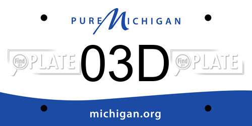 03D Michigan License Plate