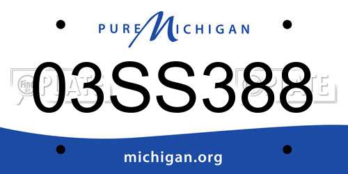 03SS388 Michigan License Plate