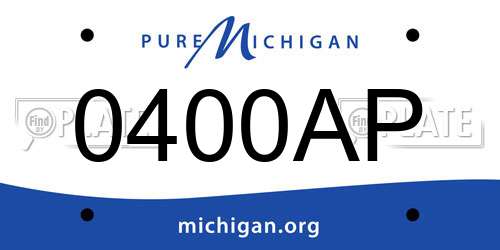 0400AP Michigan License Plate