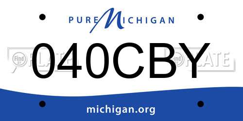 040CBY Michigan License Plate