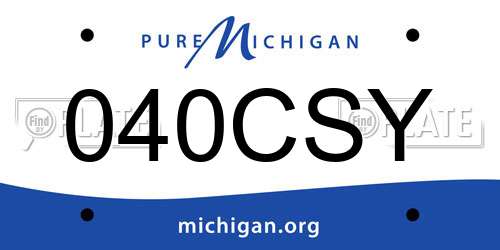 040CSY Michigan License Plate