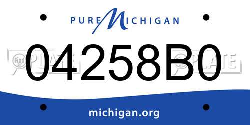 04258B0 Michigan License Plate
