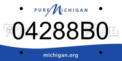 04288B0 Michigan License Plate