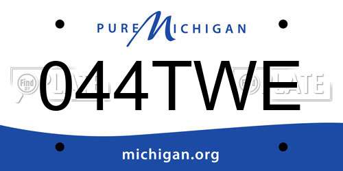 044TWE Michigan License Plate