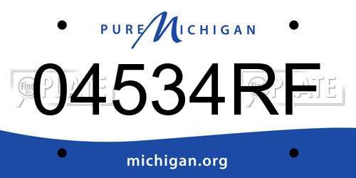 04534RF Michigan License Plate