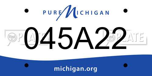 045A22 Michigan License Plate