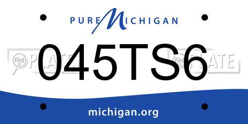 045TS6 Michigan License Plate