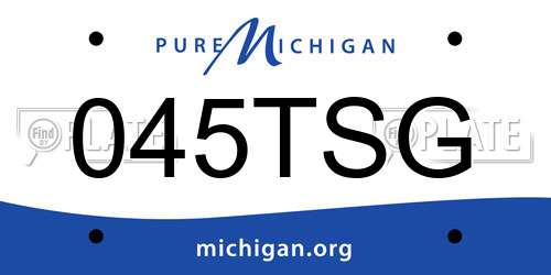 045TSG Michigan License Plate