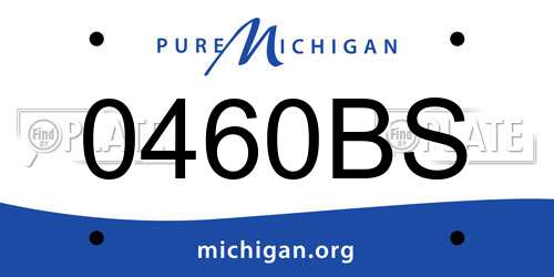 0460BS Michigan License Plate