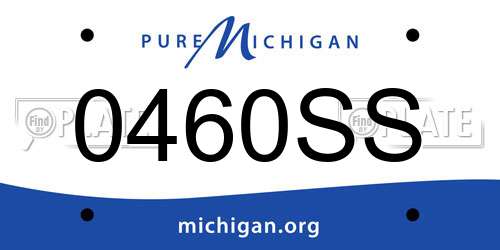 0460SS Michigan License Plate