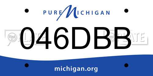 046DBB Michigan License Plate