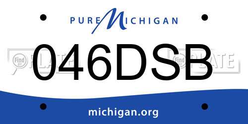 046DSB Michigan License Plate