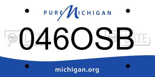 046OSB Michigan License Plate
