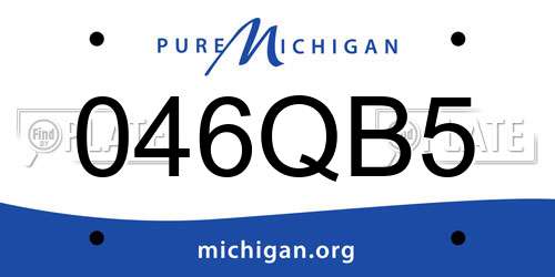 046QB5 Michigan License Plate