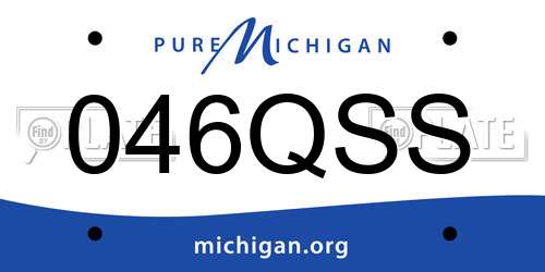 046QSS Michigan License Plate