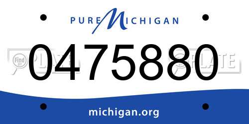 0475880 Michigan License Plate