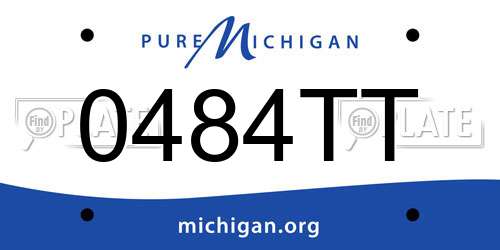 0484TT Michigan License Plate