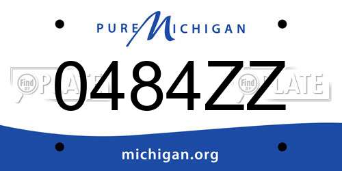0484ZZ Michigan License Plate