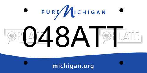 048ATT Michigan License Plate