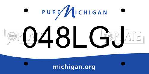 048LGJ Michigan License Plate