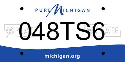 048TS6 Michigan License Plate
