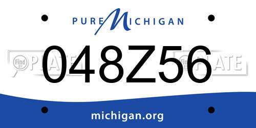 048Z56 Michigan License Plate