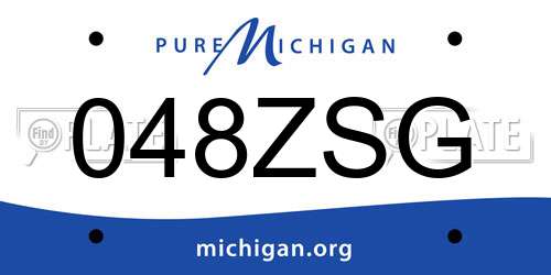 048ZSG Michigan License Plate