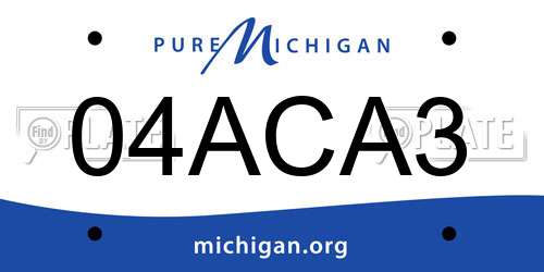 04ACA3 Michigan License Plate
