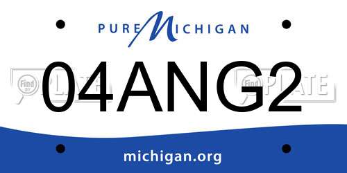 04ANG2 Michigan License Plate