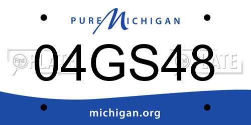04GS48 Michigan License Plate