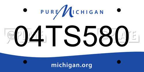04TS580 Michigan License Plate