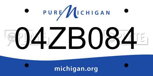 04ZB084 Michigan License Plate