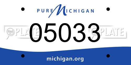 05033 Michigan License Plate