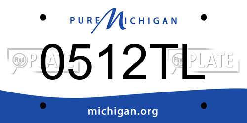0512TL Michigan License Plate