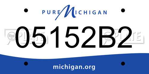 05152B2 Michigan License Plate