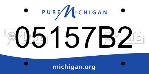05157B2 Michigan License Plate