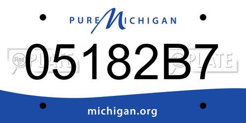 05182B7 Michigan License Plate