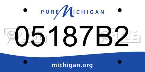 05187B2 Michigan License Plate