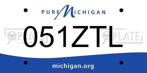 051ZTL Michigan License Plate
