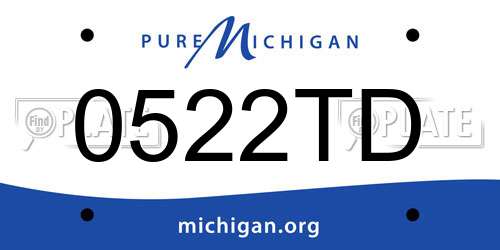 0522TD Michigan License Plate